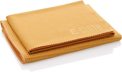 E-Cloth Microfiber Window Cleaning Cloth Kit - Glass Cleaning Cloth for Windows, Mirrors, Cars, Lenses, Eyeglasses, & More, Streak Free Clean, Machine Washable Reusable Towel - Tangerine Orange