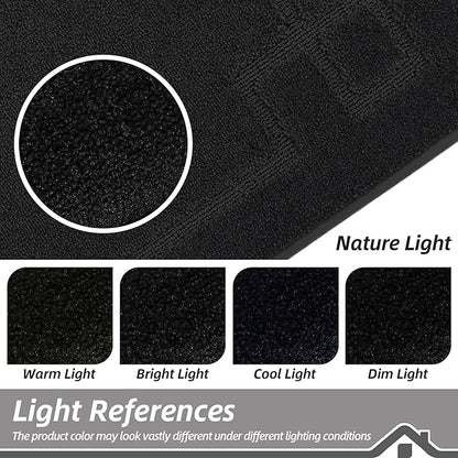BEQHAUSE Door Mat 24" x 36", Non-Slip Door Mats Indoor Entryway Rugs Washable Low-Profile Absorbent and Stain Resist Floor Mats, Dog Door Mat for Front Back Door, Muddy Wet Shoes & Paws, Black