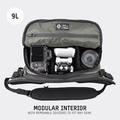WANDRD ROGUE V1 9L Sling: Compact Camera Sling and Crossbody Bag with Fast Access, 3-Way Carry– Lightweight Everyday Bag Great for Travel, Photography, and Daily Use (Wasatch Green)