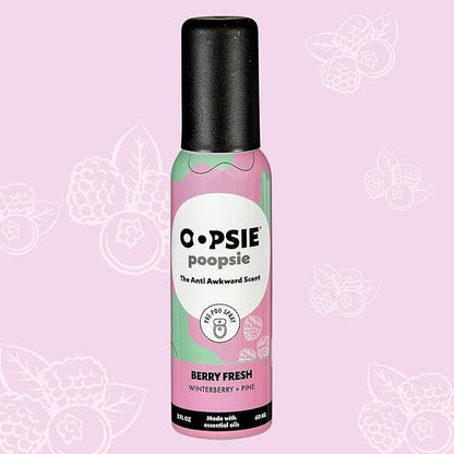 Oopsie Poopsie Pre Poop Spray - 4 Pack Natural Pre Poo Toilet Spray for Bathrooms, Trap Odors & Eliminate Embarrassment, 2oz Travel Size Pre Poo Air Freshener Spray (Variety 4-Pack)