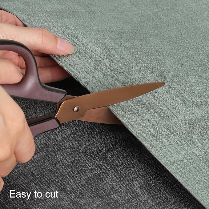 Table Runners 94 Inches Long, Dual-Sided Faux Leather Farmhouse Table Runner Waterproof Heatproof Non-Slip for Living Room Party Home Decor Holiday Decorations(Gray Sage Green, 15 x94 Inch)