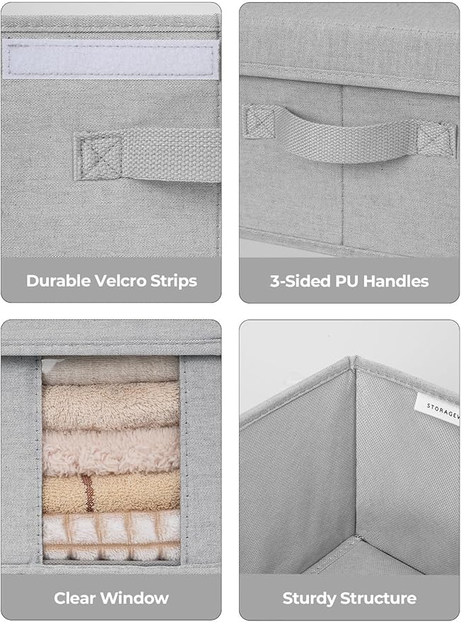 StorageWorks 2-Pack Jumbo Under Bed Storage Bins with Lids, Underbed Storage Containers with Handles and Label Holder, Closet Organizer for Clothes, Blankets, Sweater