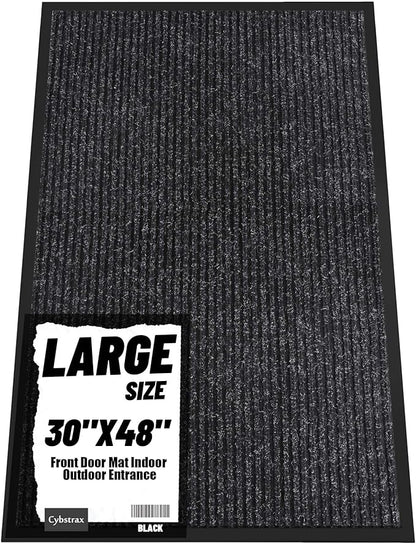 Front Door Mat Indoor Outdoor Entrance, 30" x 48" Dirt Resistant and Absorbent Door Mat, TPR Backing Non-Slip Doormats, Easy to Clean, Low Profile Welcome Floor Mat for Outside Entry