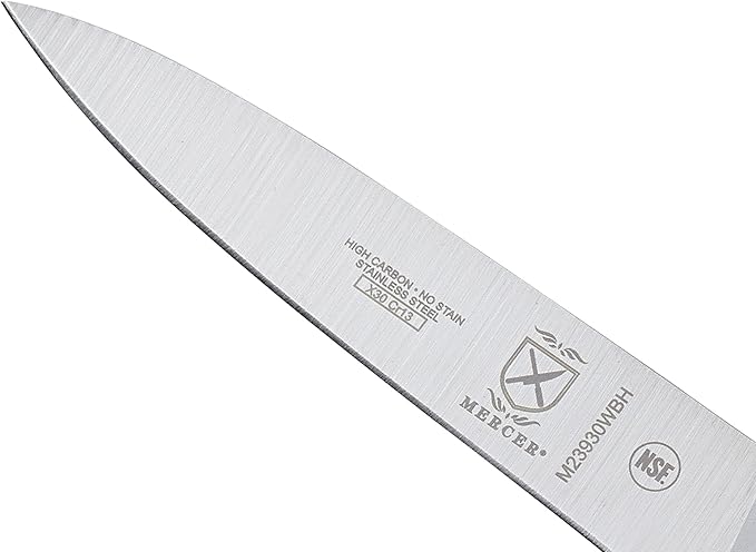Mercer Culinary Millennia Color Handle Cutlery 3" Slim Paring Knife White