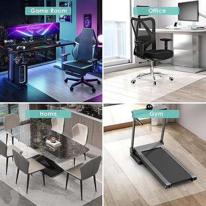 Vicwe Office Chair Mat for Hard Floor, 48"x36" Anti-Slip PVC Computer Chair Mat, Easy Glide for Chairs, Multi-Purpose Floor Protector Desk Chair Mat for Home Office