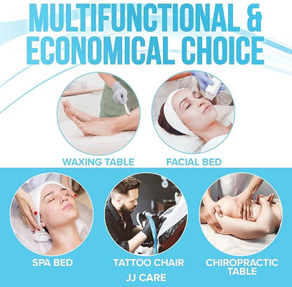 JJ CARE Disposable Massage Table Sheets - 50 Sheets [31.5" x 328 feet, 1 Roll] - 50% Thicker Perforated Massage Bed Cover, Non-Woven Disposable Roll for Massage Table for Waxing, Facial, Tattoo, & Spa