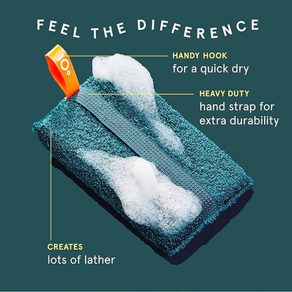 Cleanlogic Sport Exfoliating Body Scrubber, Large Exfoliator Tool for Athletes, Daily Skincare Routine for Smooth Clean Skin, Assorted Colors, 3 Count Value Pack
