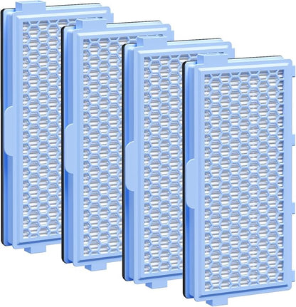4 Pack SF-HA 50 HEPA Filters Compatible with Miele Compact C1 & C2, Complete C2 & C3, S8340, S4, S5, S6, S8, S4000–S8999 Series Vacuum Cleaners, NOT for SF-HA30, Classic C1 or Complete C1 Series