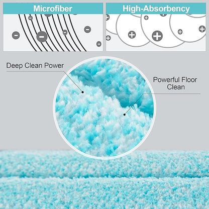 JOYMOOP 18 Inch Dust Mop for Hardwood Floors, Heavy Duty Industrial Wet Dry Mops with Telescopic Handle, Includes 5 Microfiber Mop Pads
