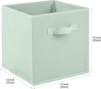 Stero 13x13x13 Inch Fabric Storage Bins 6 Pack Fun Colored Durable Storage Cubes with Handles Foldable Cube Baskets for Home, Kids Room, Closet and Toys Organization Multi Colors