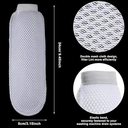 Boao 5 Pieces Nylon Lint Traps for Washing Machine Discharge Hose Lint Traps Nylon Mesh Catcher for Washing Machine Drain Systems Cleaning Tools