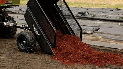 Impact IMPLEMENTS® 1500lb Poly Tub Utility Cargo Trailer for ATV's, UTV's, & Garden Tractors from a USA Offroad Company. Includes Optional 2" Coupler, 18" x 8" Tires, and Pivoting Feature.