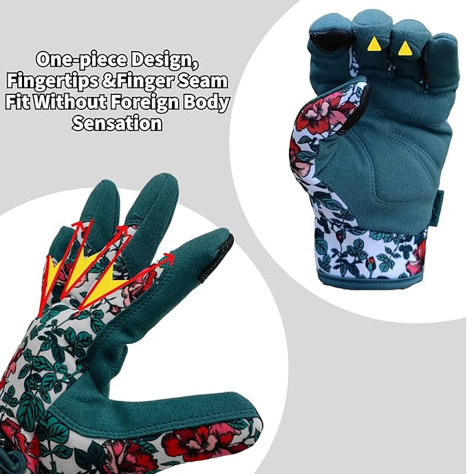Thorn Proof&Puncture Resistant Gardening Gloves with Grip,Garden Gloves for Women, Leather Work Gloves,Gifts