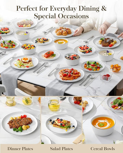 MALACASA 18-Piece Dinnerware Set