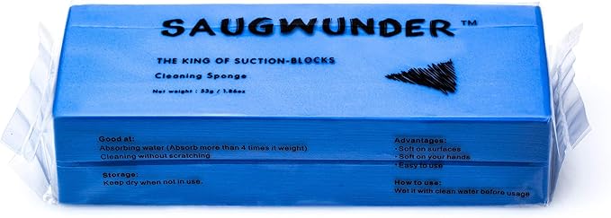 Cleaning Sponge Super Absorbent Water Durable ^~ You Know 17.5×7.5×3.5 cm[6.9 x 3 x 1.38 inches] Use for Household Clean Cars/Boats The dust and Dirt on Furnitures,Bathtubs&etc. (Blue)