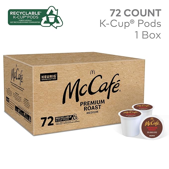 McCafe Premium Roast Coffee, Keurig Single-Serve K-Cup Pods, Medium Roast, 72 Count