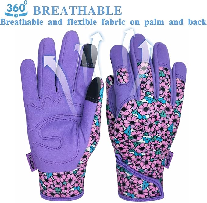 Thorn Proof&Puncture Resistant Gardening Gloves with Grip,Garden Gloves for Women, Leather Work Gloves,Gifts