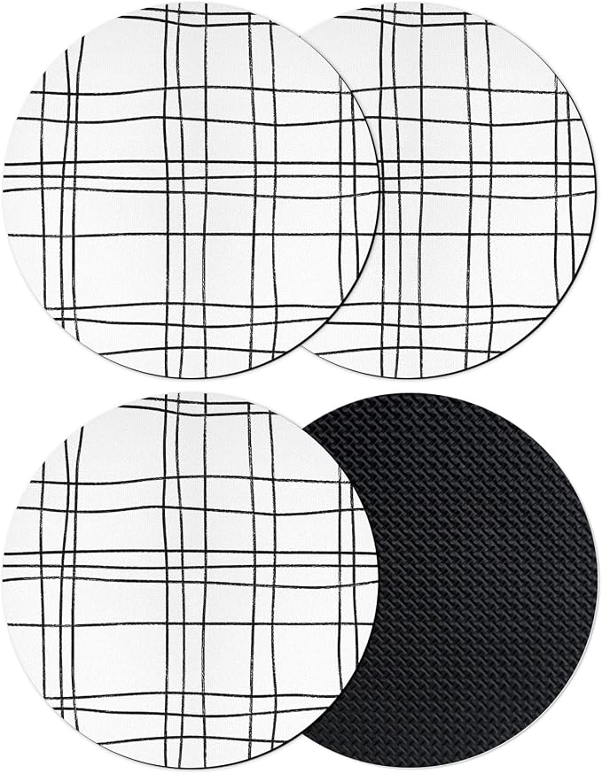 Modern Minimalist Lines Coasters Set of 4 Absorbent Coasters