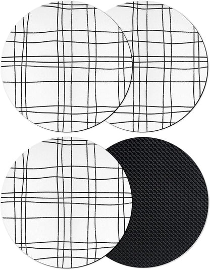 Modern Minimalist Lines Coasters Set of 4 Absorbent Coasters