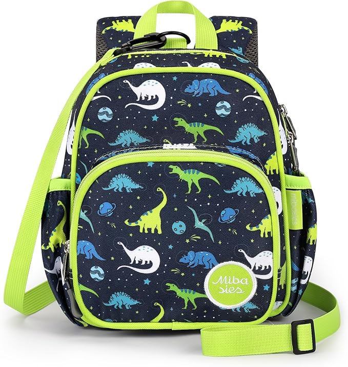 mibasies Backpack Leash for Toddlers 1-3: Baby Backpack for Boys with Anti-Lost Harness - Dinosaur