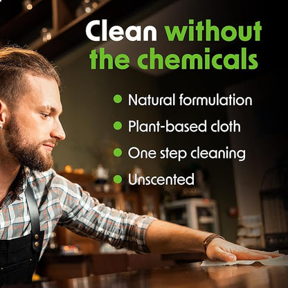 Wipex Table Bussers - Multi Surface Cleaner Natural Cleaning Wipes - Cleaning Vinegar Plant Based Wipe to Clean Restaurant Tables, Counters and Household Items, 400 Count (Pack of 1)