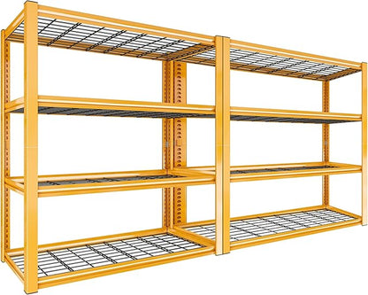 REIBII 40" W Garage Shelving 2240 LBS Storage Shelves Adjustable Heavy Duty Shelving 4 Tier Metal Shelves for Storage 59.5"H Metal Shelf for Pantry Basement Warehouse 40"W × 19.5"D × 59.5"H, 2 Pack