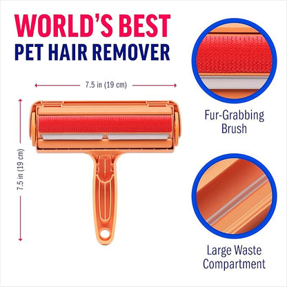 ChomChom Roller Pet Hair Remover - Reusable Cat and Dog Lint Rollers for Furniture, Couch, Car, and Clothes - Limited Cat Edition﻿