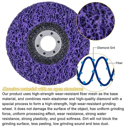 6 Packs 4-1/2" x 7/8" Strip Discs Stripping Wheel Fit Angle Grinder Clean and Remove Paint Coating Rust Welds Oxidation