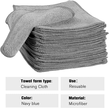 Tanlade Microfiber Cleaning Cloth 6"x6" Cleaning Rags Reasonable Kitchen Towels Microfiber Towels Cars Wash Dry Erase Cloth (Gray,30 Pcs)