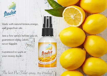 Flushie Pre-Toilet Sprays for Poop Travel Size Toiletries Bathroom Spray for Poop Spray for Toilet Deodorizer Traveling Essentials Poop deodorizer Poop Odor eliminator