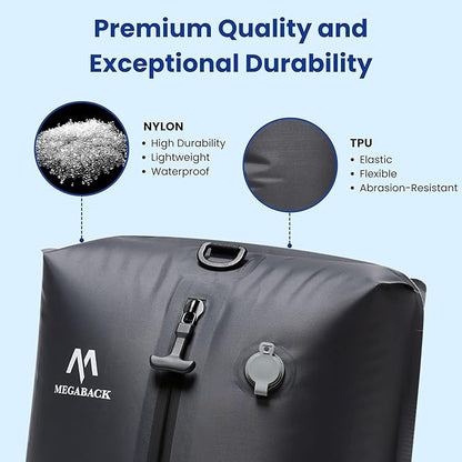 Vacuum Bags for Travel, IP67 Reusable Vacuum Seal Bags for Clothing with Electric Pump, Vacuum Seal Packing cube for Suitcases, Backpack & Travel (2PC+Pump)