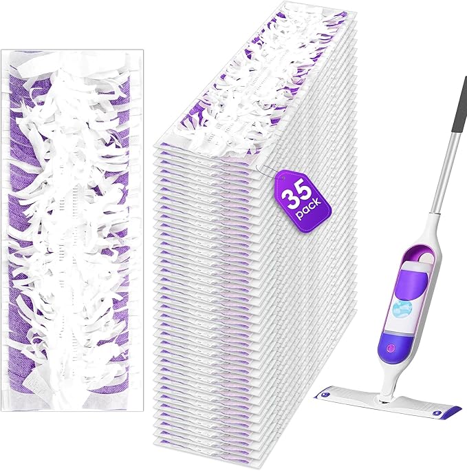 (35 Pack) Replacement Power Mop Pads for Swiffer PowerMop, Disposable PowerMop Mopping Pad Refills Compatible with Swiffer PowerMop, Multi-Surface Mop Pad Refills for Floor Cleaning