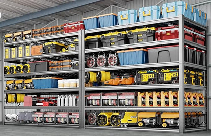 60" Wide Heavy Duty Garage Shelving Adjustable 6 Tier Garage Storage Shelves 3900LBS Metal Shelving Unit Industrial Utility Shelf, 84" H x 60" W x 24" D, 2 Pack