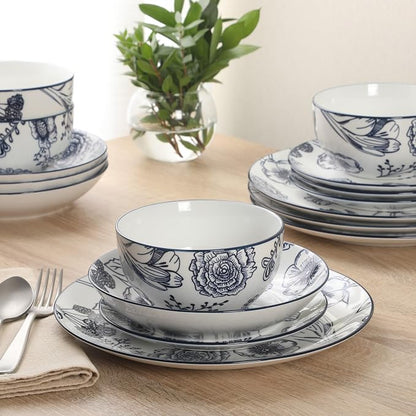 Gibson Home Westerly Court 16-Piece Dinnerware Set, Service
