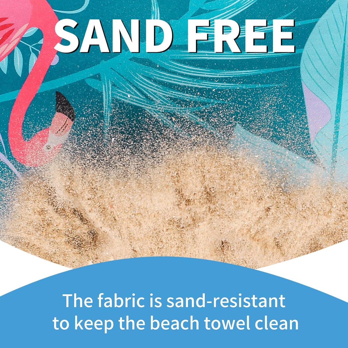 2 Pack Lightweight Thin Beach Towel Oversized 71"x32" Big Extra Large Microfiber Sand Free Towels for Adult Quick Dry Travel Camping Beach Accessories Vacation Essential Gift Blue Shell Flamingo