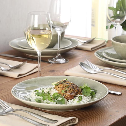 Gibson Elite Castle Peak Plates and Bowls Set, 12-Piece Dinnerware Set