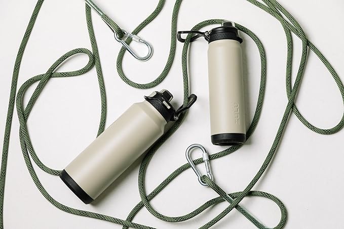 ZULU Powerfill Pro 32oz Stainless Steel Water Bottle with Quick Fill Lid, Triple Walled Vacuum Insulated Metal, Leak Proof Locking Lid, Sip and Chug, Reusable BPA Free, Ash
