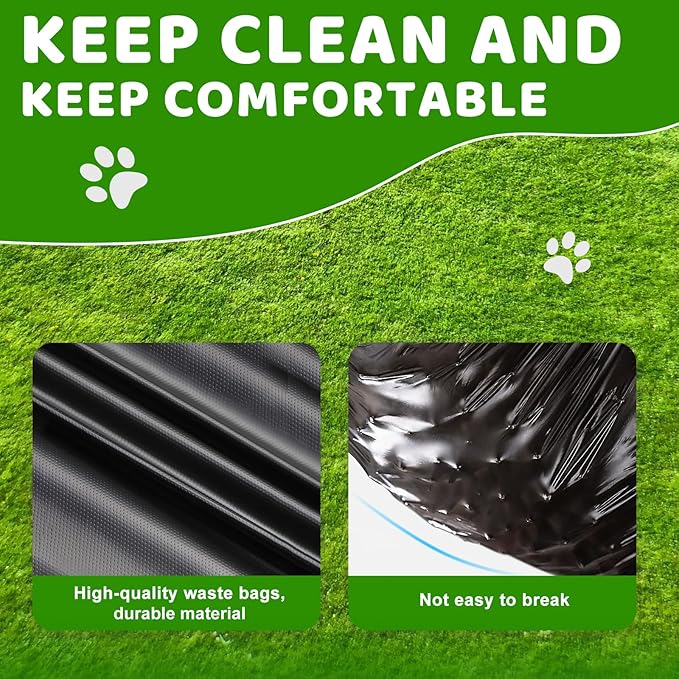 Dog Poop Trash Can Outside, 20L/5Gallon Pedal and Removable Inner Waste Bin, Outdoor Dog Poop Trash Can with 100 Bags, Pet Waste Container for Garden, Black