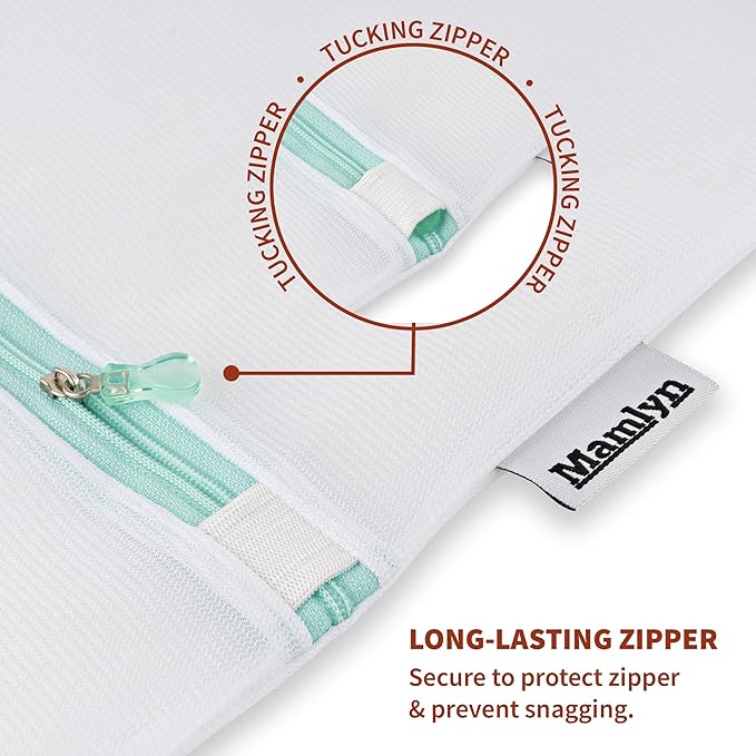 Mesh Laundry Bag for Delicates, Wash Bag for Underwear and Lingerie, Makeup Organizer Bag (2 Medium)
