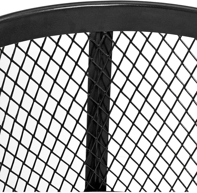 Global Industrial Outdoor Metal Trash Container Black, 48 Gallon