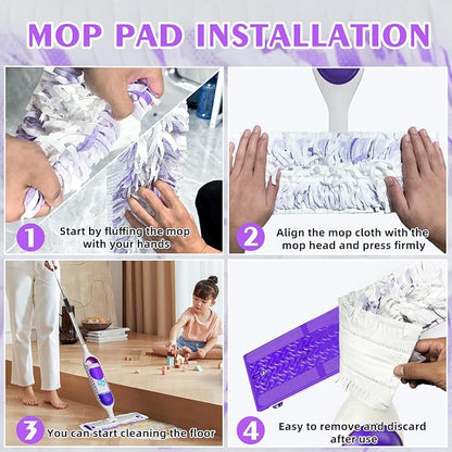 25 Count ‌Disposable Heavy-Duty Power Mop Pads Refills for Swiffer Power Mop,Replacement Floor Cleaning Refills, Non-Washable & Unscented, Compatible with Swiffer PowerMop (Quick-Absorb, No Residue)