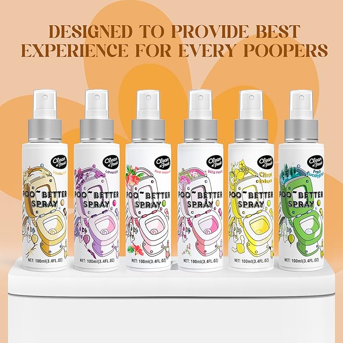 Clean-n-Fresh Toilet Spray 6.8 Fl.Oz, Vanilla Scent, Natural Plant Essential Oil Air Freshener & Odor Eliminator