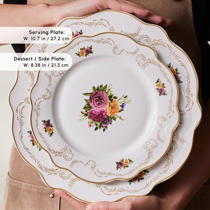 Karaca Forever Bone China Antique 24-Piece Dinner Set