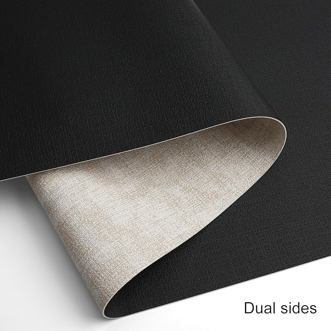 Table Runners 72 Inches Long, Dual-Sided Faux Leather Farmhouse Table Runner Waterproof Non-Slip for Living Room Party Home Decor Holiday Decorations(Cream-White Black, 12 x 72 Inch)