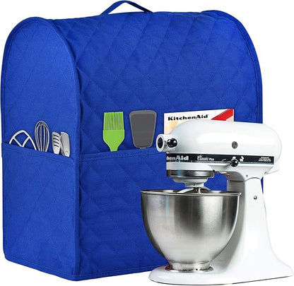 Stand Mixer Cover compatible with Kitchenaid Mixer, Fits All Tilt Head & Bowl Lift Models,Pure Cottot,Fine, Soft, Not Easy to Fade, Not Easy To Pilling. (Fits for 4.5-Quart and All 5-Quart, Blue)