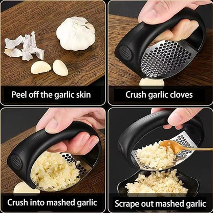 Garlic Press Rocker Stainless Steel New Innovative Garlic Mincer Crusher Chopper Smash Garli