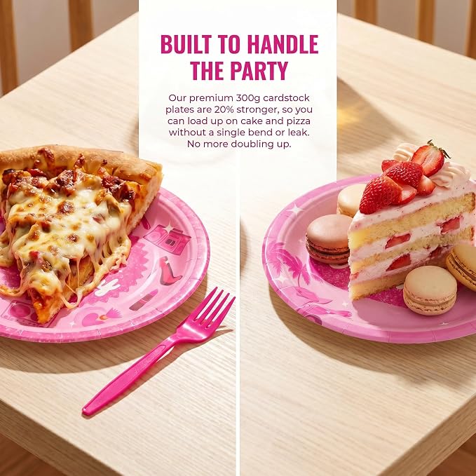 100 Pcs Disposable Let's Go Party Tableware Set