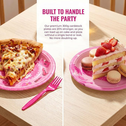 100 Pcs Disposable Let's Go Party Tableware Set