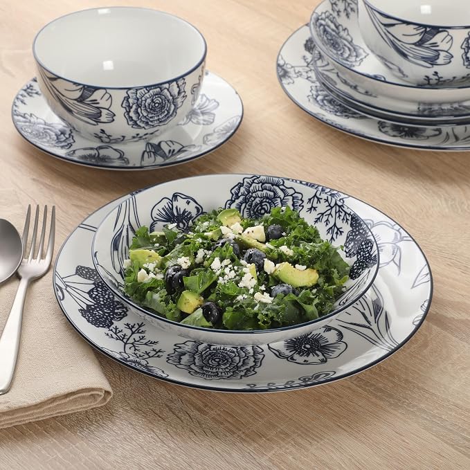 Gibson Home Westerly Court 16-Piece Dinnerware Set, Service