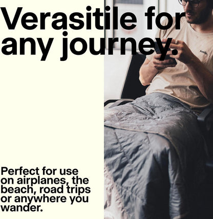 Gravel Layover Blanket – Compact, Warm Down Alternative with Travel Pouch (Spruce)